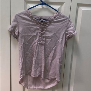 Light Pink Tie Up Shirt